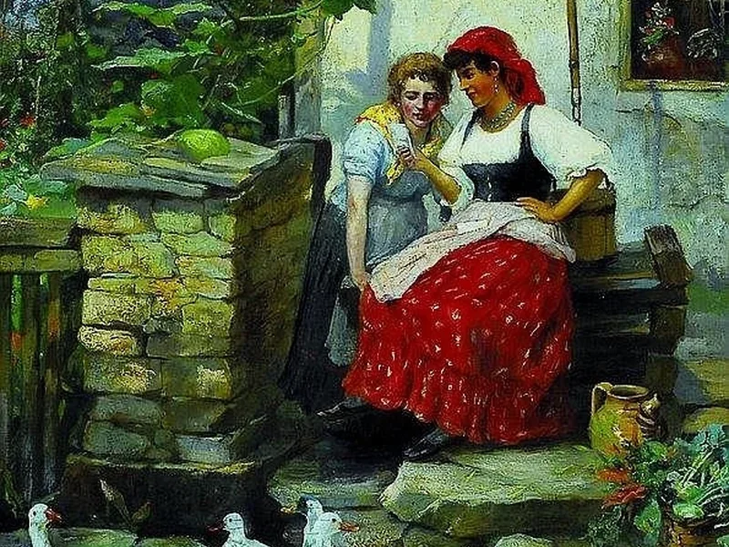 1864-Franz Lugan - La lettera d'amore